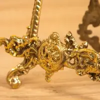 Мини мольберт "Трезубец" латунь 25х10х3 см