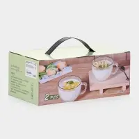 Набор кружек "Льдинка", 2 шт, золотой обод, 410 мл, 10,5х21х8,5 см