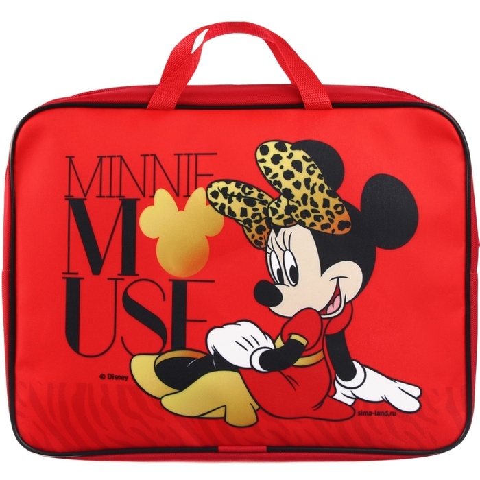 Папка с ручками А4, 35х27 см, текстиль, Минни Маус