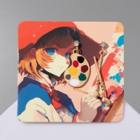 Серьги металл &laquo;Школа&raquo; палитра и кисти, цветные в золоте