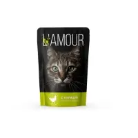 Влажный корм "L&rsquo;AMOUR" для кошек, курица в соусе, 75 г