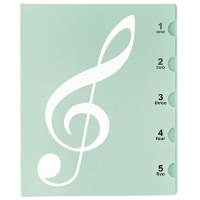 Нотная папка - 30 файлов 60 листов зеленая