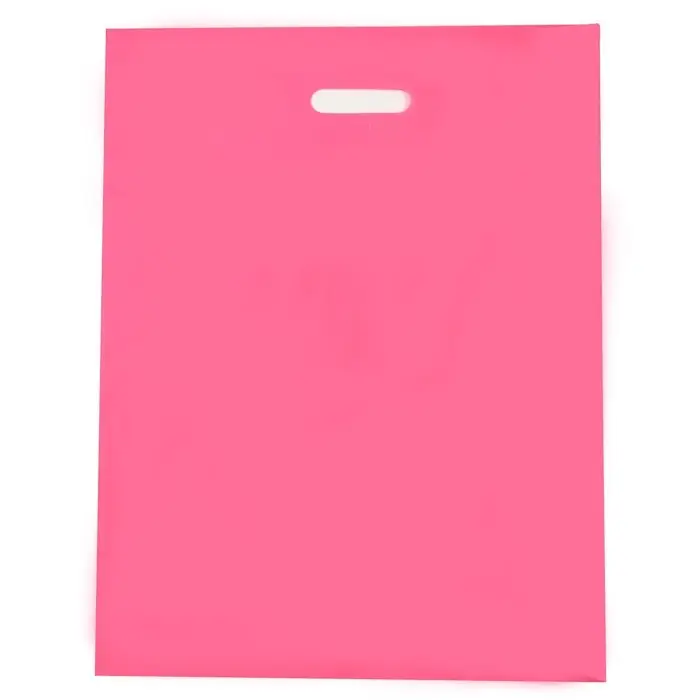 Пакет полиэтиленовый с вырубной ручкой, Розовый 40-50 См, 60 мкм