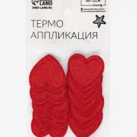 Термоаппликация &laquo;Сердце&raquo;, 3&times;3 см, красная