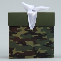 Коробка подарочная складная, упаковка, &laquo;С 23 февраля&raquo;, 10 х 10 х 10 см