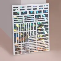 Наклейки для ногтей &laquo;Битое стекло&raquo;, фольгированные, разноцветные