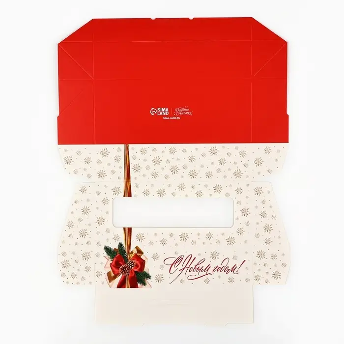 Коробка складная &laquo;Новогодний бант&raquo;, 17 х 7 х 4 см