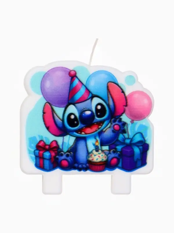 Свеча в торт 8&times;8 см, Стич