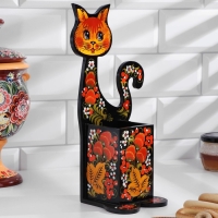 Подставка под ложки &laquo;Котик&raquo;, хохлома