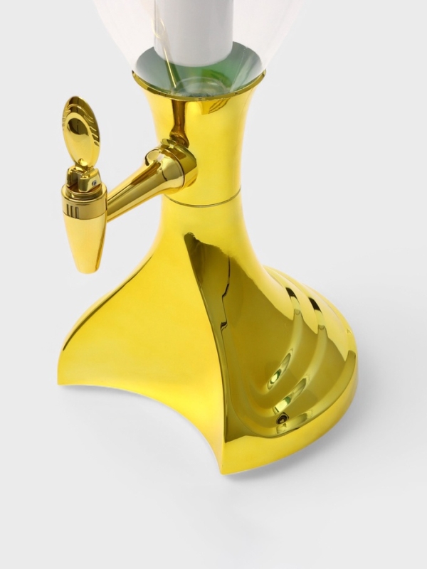 Башня пивная MonlinGold, 3 л, ёмкость для льда, подсветка, пластик, залотистый