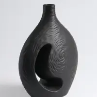 Ваза &laquo;Невада&raquo;, 23&times;16.5 см, керамика, чёрная