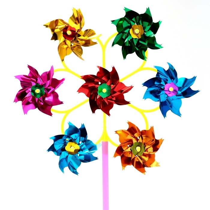 Ветерок фольга «Цветок», семь элементов Ветерок фольга «Цветок», семь элементов