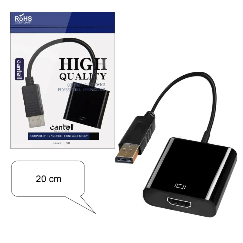 Кабель DP на HDMI 20cm