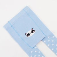 Колготки Крошка Я &laquo;Панда&raquo;, цвет голубой, рост 68-74 см