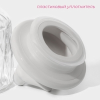 Банка стеклянная для сыпучих продуктов с керамической крышкой Доляна &laquo;Голубки&raquo;, 500 мл, 11&times;17 см