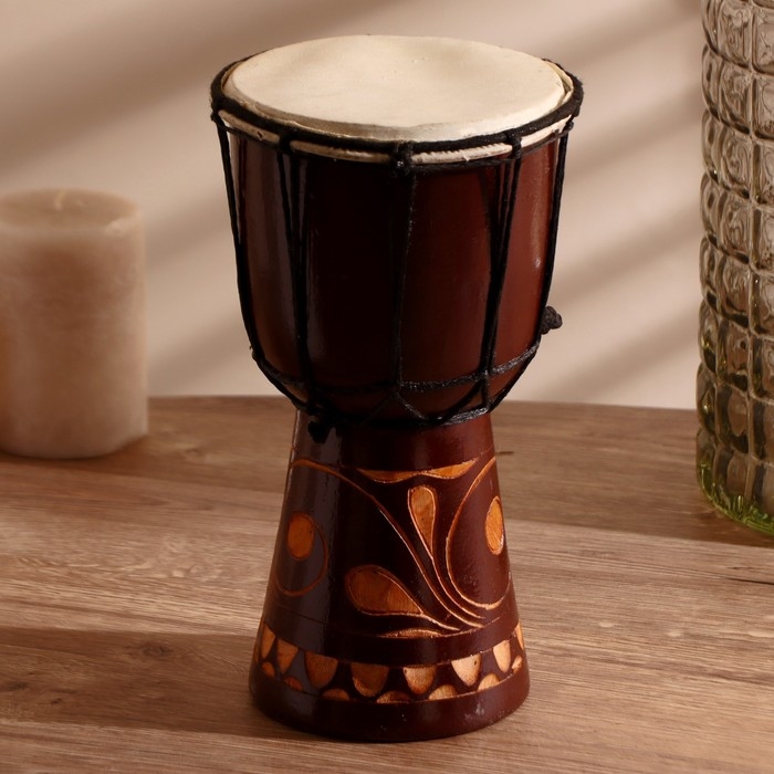 Сувенирный музыкальный инструмент барабан джембе &laquo;Светлый&raquo;, 25&times;13&times;13 см, МИКС