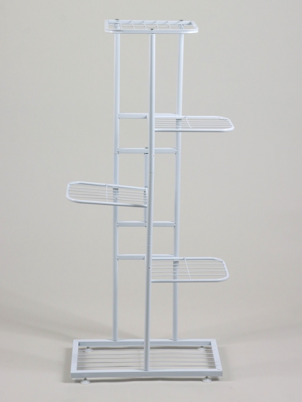Подставка для цветов Greengo, 5 полок, 44 &times; 22 &times; 95 см, напольная, металл, белая
