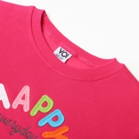 Комплект для девочки (свитшот, брюки), цвет фуксия, рост 104 см