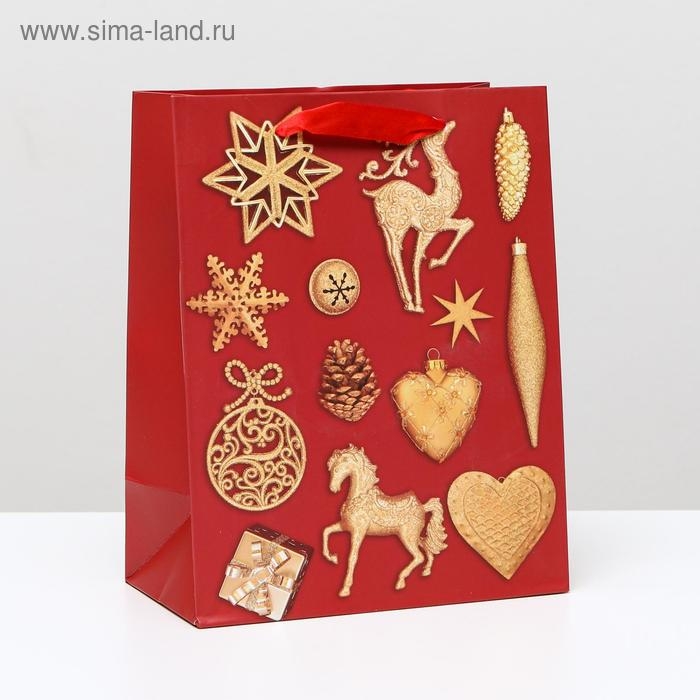 Пакет ламинированный Пакет ламинированный "Новогодний декор", 18 x 23 x 10 см