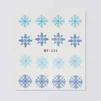 Слайдеры для ногтей &laquo;Снежинки&raquo;, голубые, синие