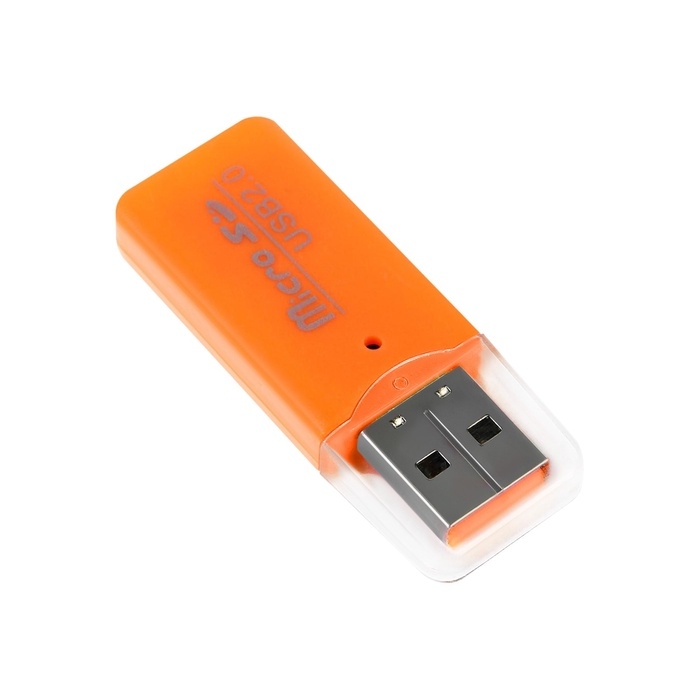 Картридер Luazon V-914 мини, для Micro-SD, USB, МИКС