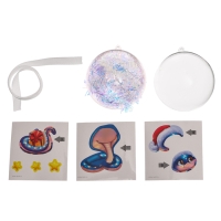 Ёлочный шар - персонаж своими руками на новый год &laquo;Змея&raquo;, новогодний набор для творчества