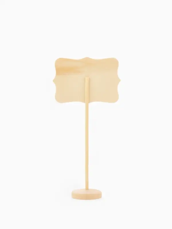 Меловой ценник &laquo;На ножке&raquo; 8.4&times;6&times;18, вытянутые углы, (фасовка 10 шт.), чёрный