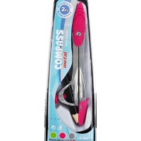 Циркуль металлический 115 мм, с чернографитным карандашом в пластиковом пенале, МИКС