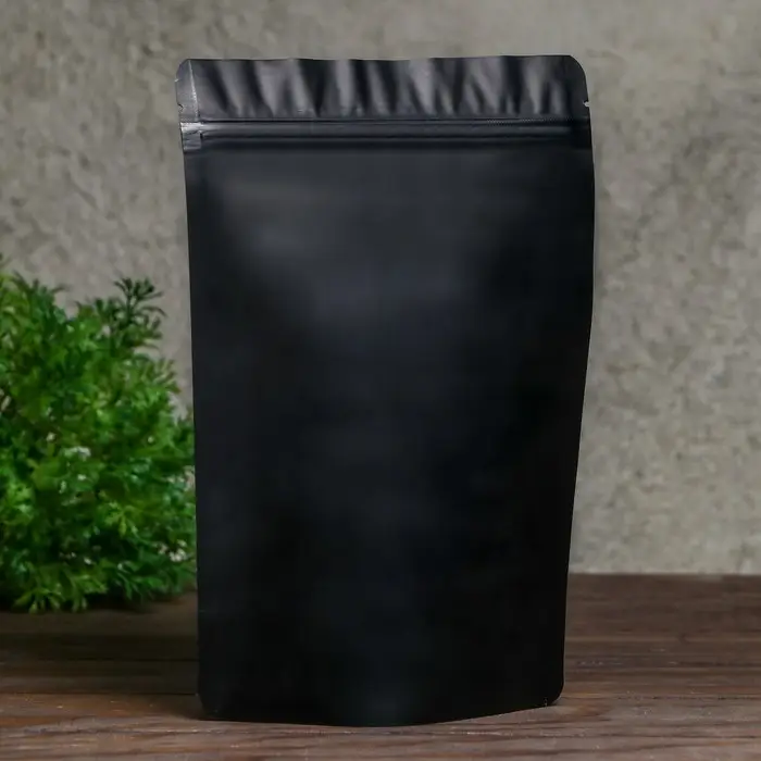 Пакет дой-пак, матовый, чёрный, 16&times;24&times;4 см