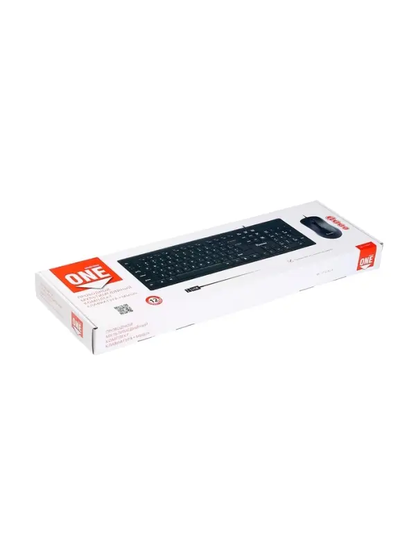 Комплект клавиатура и мышь Smartbuy ONE SBC-114282-K, проводной,мембранная,2400dpi, черный