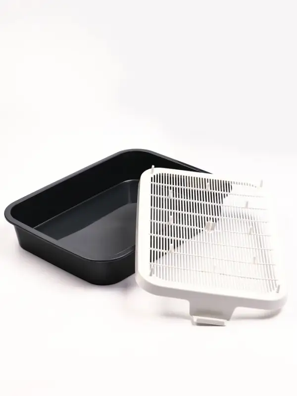 Туалет "Белла мини" для кошек, с сеткой, 35 х 26  х 6 см, Серый