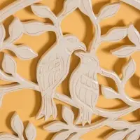 Панно "Птички" МДФ, 40х40х1 см, цв. белый