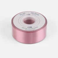 Лента атласная двухсторонняя №165 38мм*25&plusmn;1м пыльная роза TR