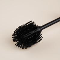 Ёршик для унитаза с подставкой SL Home, силиконовый, 9,8&times;9,8&times;39 цвет бежевый