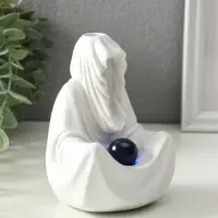 Подставка для благовоний стелющийся дым, световой "Провидец" белый, конусы 10 шт 9х9,5х14 см   10915