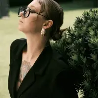 Серьги металл "Тюльпан" цветок, цвет золото