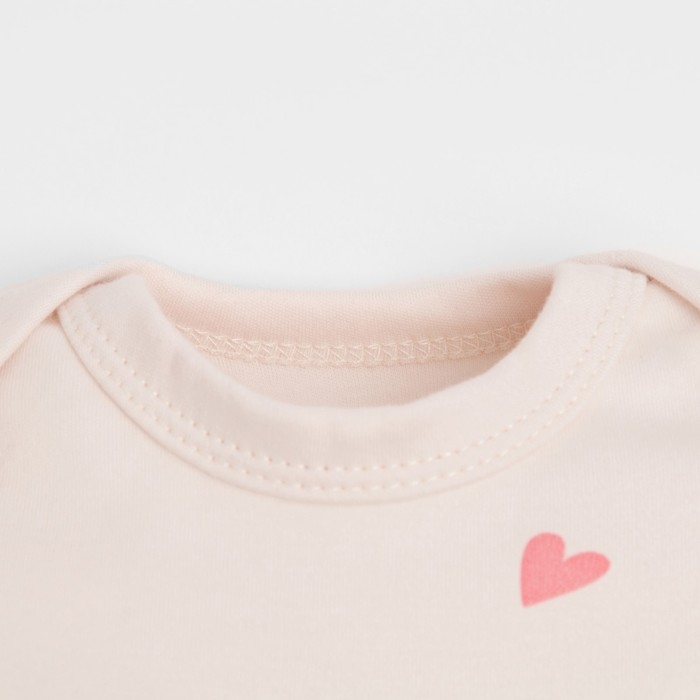 Боди с длинным рукавом в набивку Крошка Я &laquo;Зайчик&raquo;, рост 68-74 см, цвет бежевый