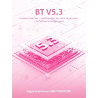 Наушники Hoco W42, беспроводные, полноразмерные, Bluetooth 5.0, 400 мАч, розовые