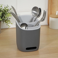 Подставка для столовых приборов &laquo;ИЗЛИ&raquo;, 25&times;14,5&times;19 см, цвет графитовый