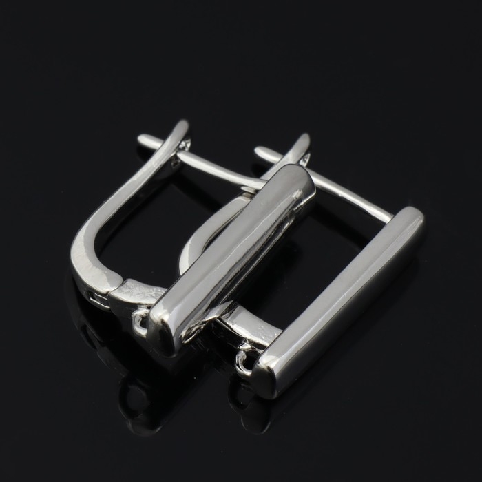 Швензы родированные &laquo;Палочка&raquo; широкая, цвет серебро