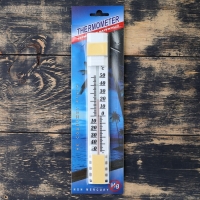 Термометр, градусник уличный, на окно, на липучке, от -50&deg;С до +50&deg;С, 25 х 4 см