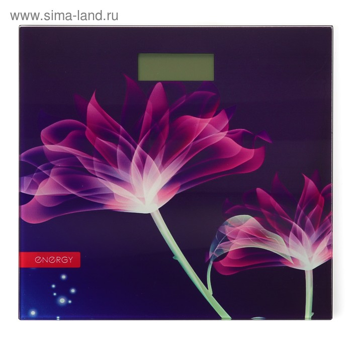 Весы напольные ENERGY EN-419G, электронные, до 180 кг, 1хCR2032, стекло, картинка Весы напольные ENERGY EN-419G, электронные, до 180 кг, 1хCR2032, стекло, картинка "цветы"