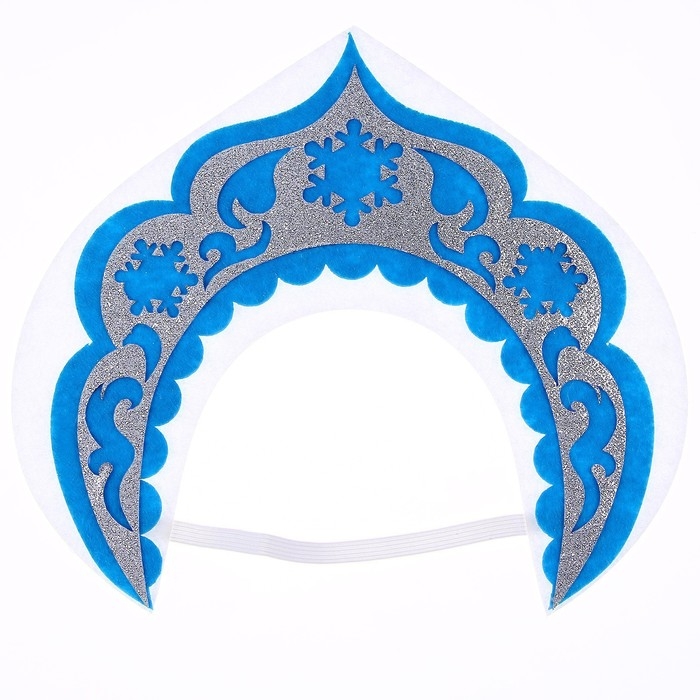 Новый год! Карнавальный кокошник &laquo;Снегурочка&raquo; из фетра