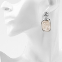 Серьги с жемчугом &laquo;Бусина&raquo; пленительность, цвет серебро