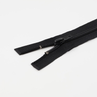 Молния &laquo;Спираль&raquo;, №7, разъёмная, 2 бегунка, замки автомат, 80 см, цвет чёрный, цена за 1 штуку