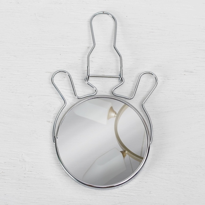 Зеркало настольное - подвесное «Круг», двустороннее, с увеличением, d зеркальной поверхности 9 см, цвет серебристый Зеркало настольное - подвесное «Круг», двустороннее, с увеличением, d зеркальной поверхности 9 см, цвет серебристый