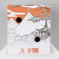 Набор значков (2 шт.) &laquo;Кицунэ&raquo; девятихвостый лис, цветной в золоте