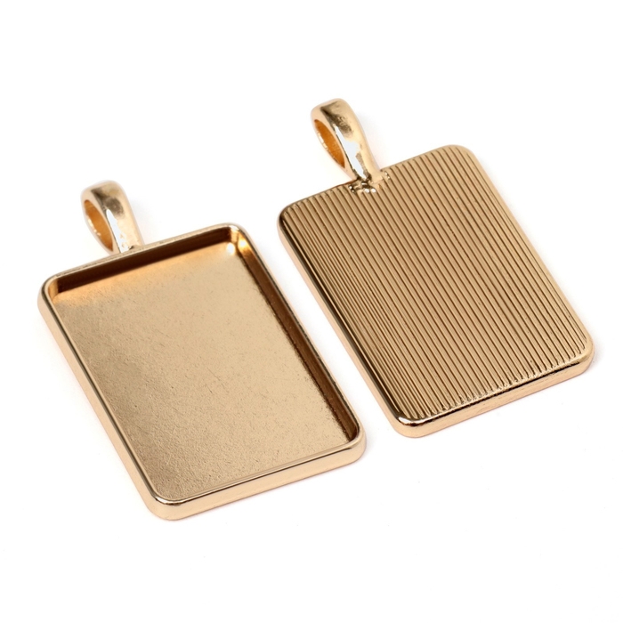 Рамка с сеттингом A3695, площадка 18&times;25мм, цвет золото