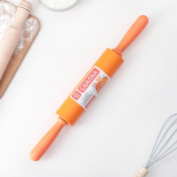 Скалка Доляна &laquo;Севилья&raquo;, 43&times;5 см, рабочая часть 19,5 см, цвет МИКС