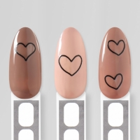 Наклейки для ногтей &laquo;Сердца&raquo;, объёмные, цвет чёрный